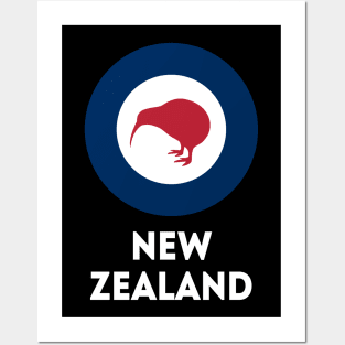 New Zealand RNZAF Military Roundel, Royal New Zealand Air Force. Posters and Art